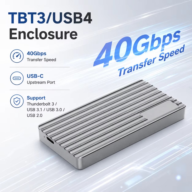 Usb4 40Gbps External Ssd 8Tb - アルミニウム製M.2 NVMe SSDエンクロージャ USB-C TBT3/USB4 40Gbps