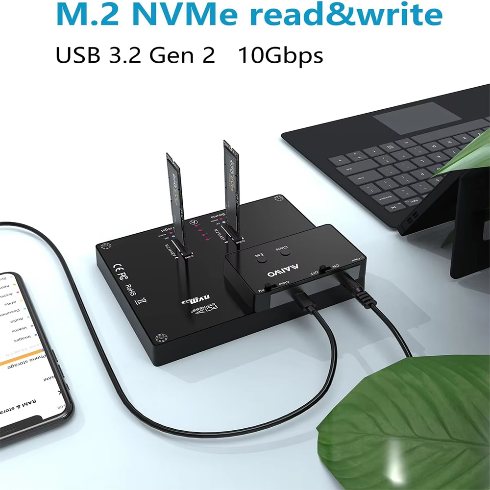 MAIWO 2ベイ M.2 NVMe ドッキングステーション - 8Tb M2 Nvme Ssd のレビューと価格