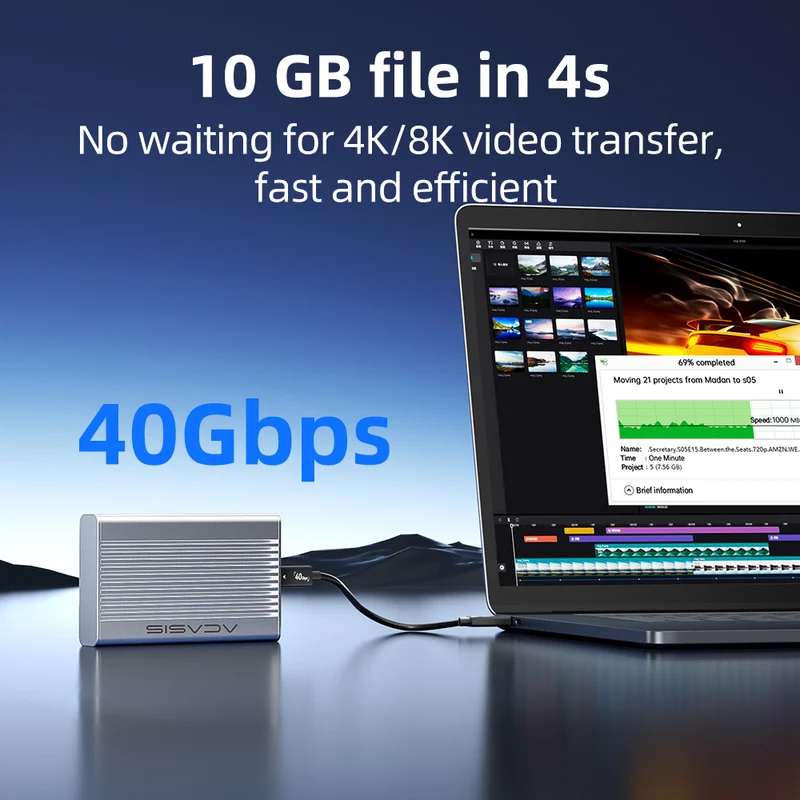 Acasis 40Gbps USB4 M.2 NVMe SS - Usb4 40Gbps External Ssd 8Tb のレビューと価格