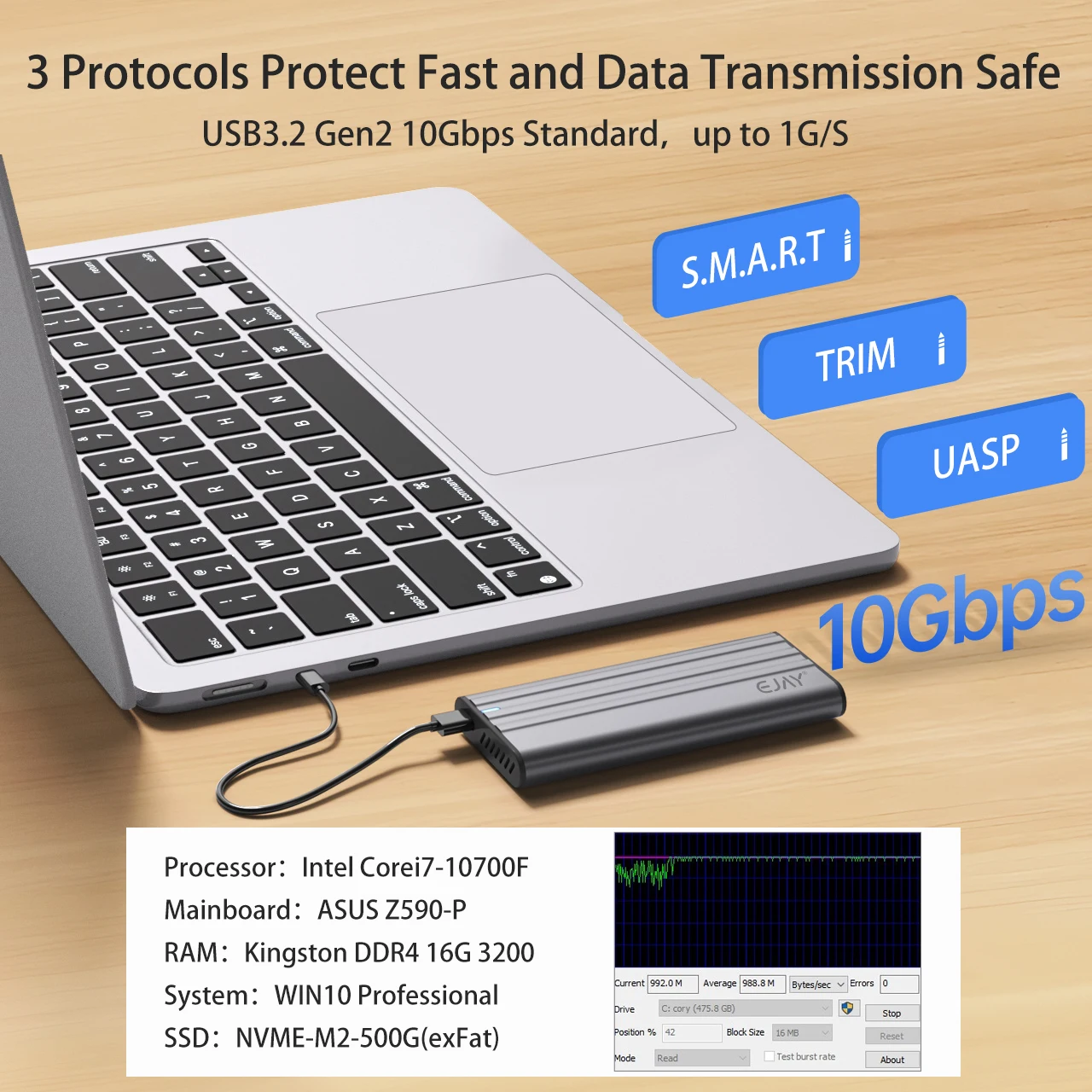 EJAY 10Gbps M.2 NVMe SSDケース M. - 8Tb M2 Nvme Ssd のレビューと価格