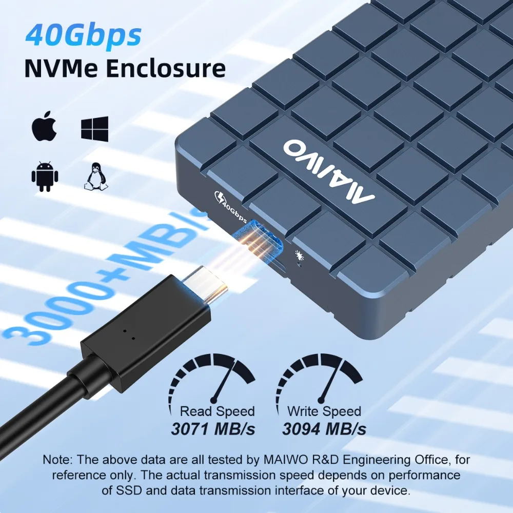 Maiwo-外付けハードドライブケース、SSDエンクロージャ - Usb4 40Gbps External Ssd 8Tb のレビューと価格