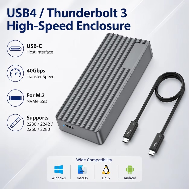 TBT3/USB4 M.2 NVMe SSD エンクロージャ - Usb4 40Gbps External Ssd 8Tb のレビューと価格
