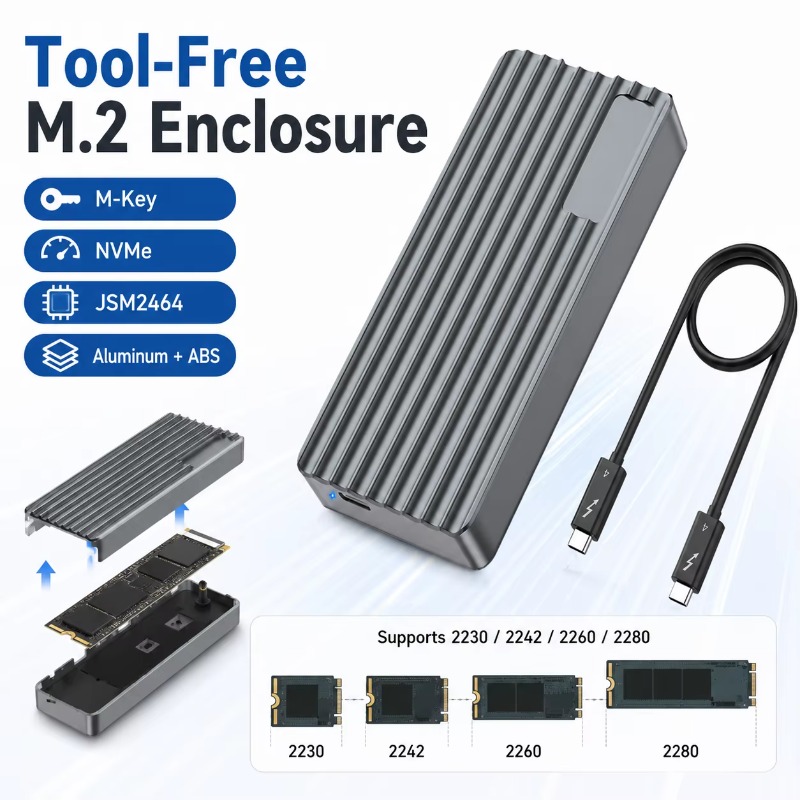 TBT3/USB4 M.2 NVMe SSD エンクロージャ - Usb4 40Gbps External Ssd 8Tb のレビューと価格